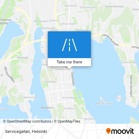 Servicegatan map