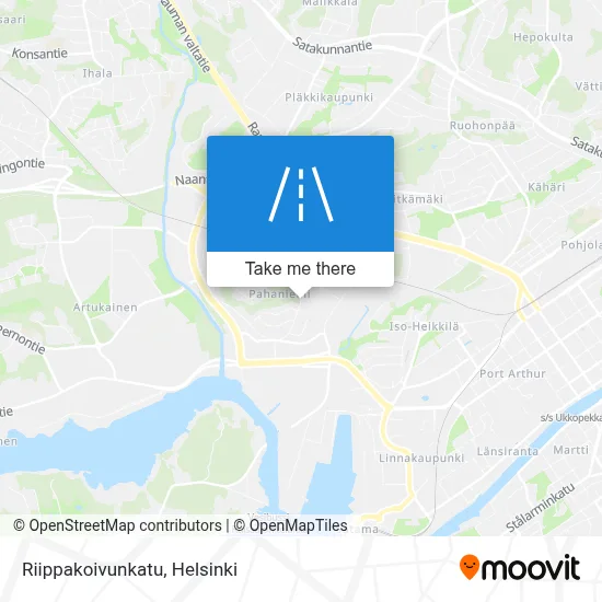 Riippakoivunkatu map