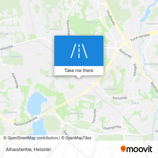 Alhaistentie map