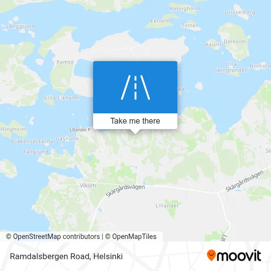 Ramdalsbergen Road map