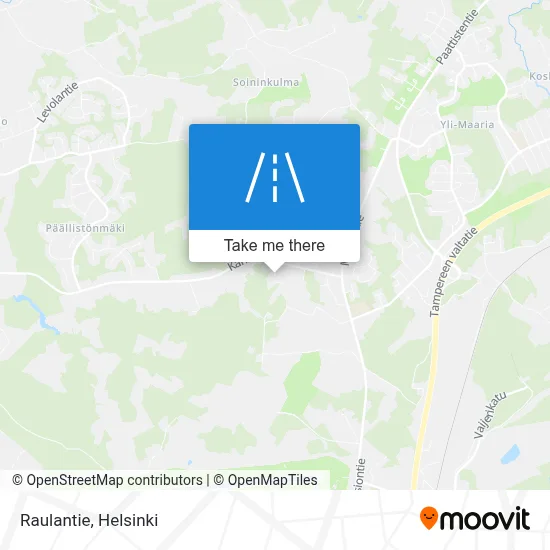 Raulantie map