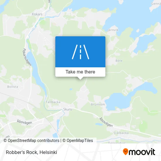 Robber's Rock map