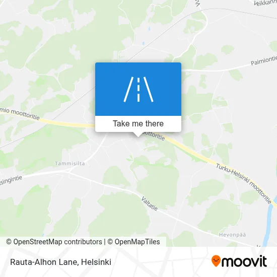 Rauta-Alhon Lane map