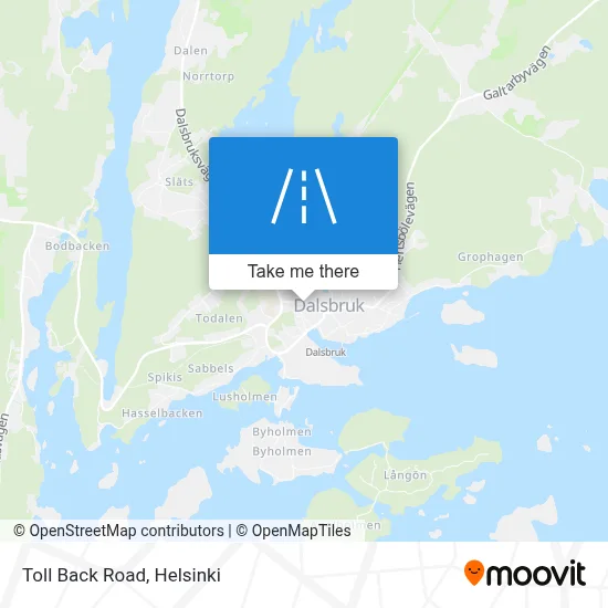 Toll Back Road map