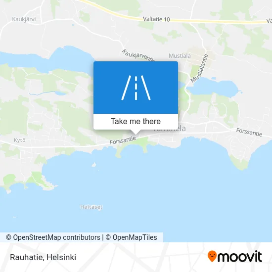 Rauhatie map
