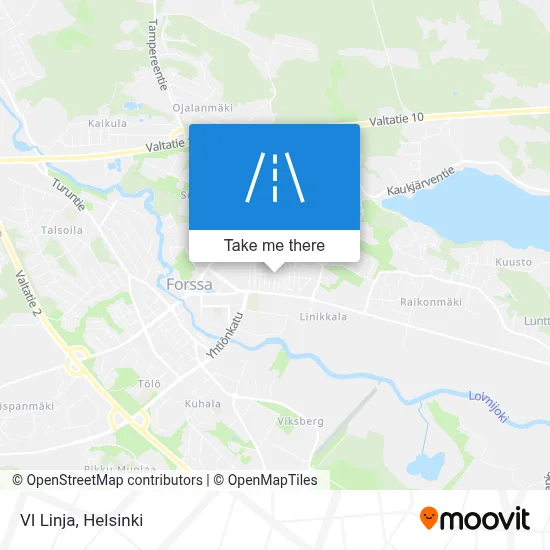 VI Linja map