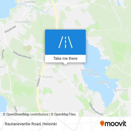 Rautanevantie Road map