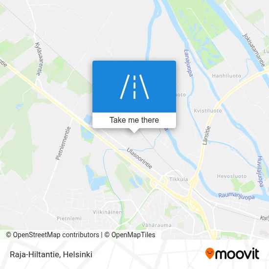 Raja-Hiltantie map