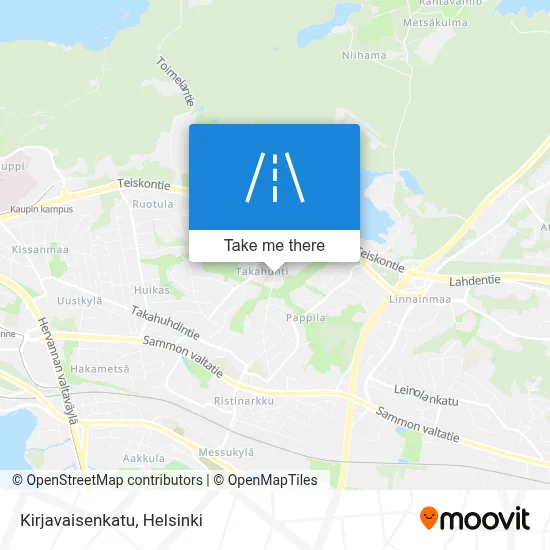 Kirjavaisenkatu map