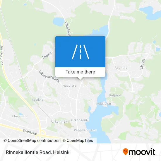 Rinnekalliontie Road map