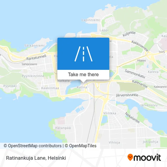 Ratinankuja Lane map
