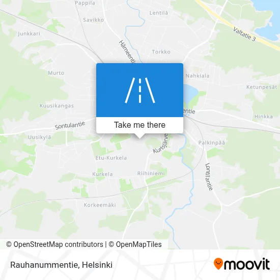 Rauhanummentie map