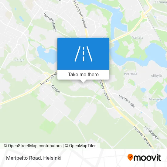 Meripelto Road map