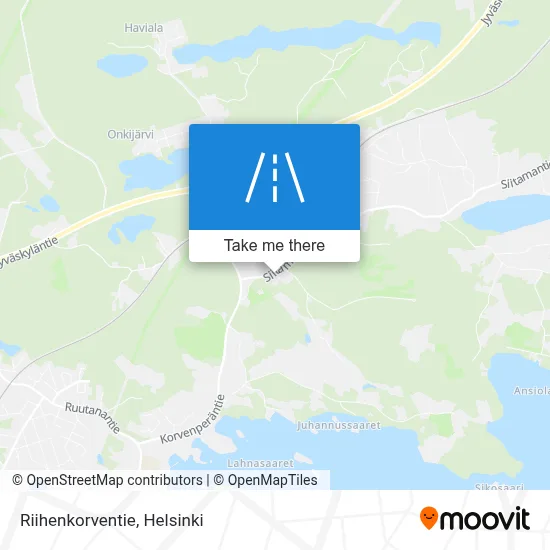 Riihenkorventie map