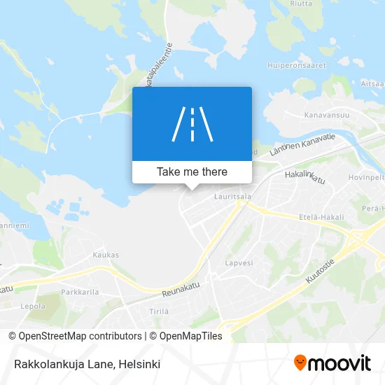 Rakkolankuja Lane map