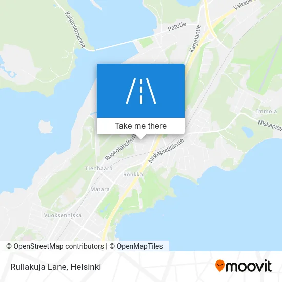 Rullakuja Lane map