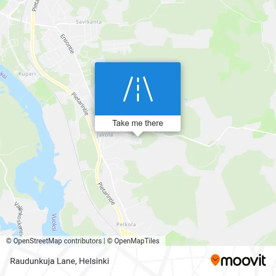 Raudunkuja Lane map