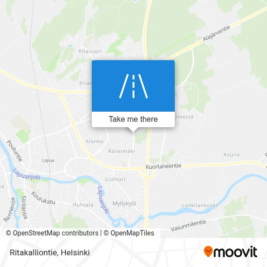 Ritakalliontie map