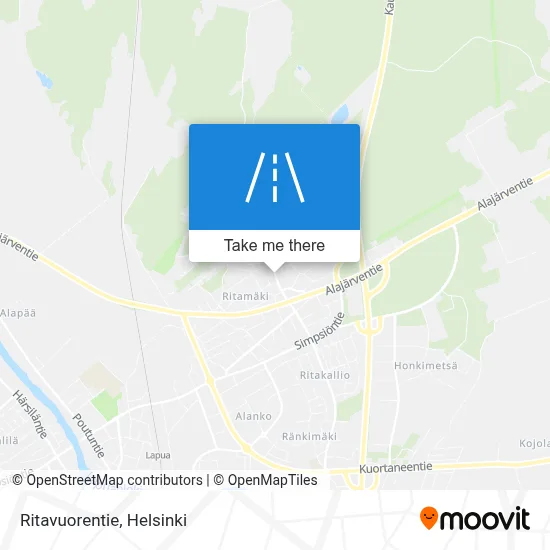 Ritavuorentie map