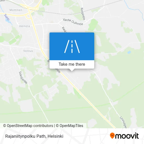 Rajaniitynpolku Path map
