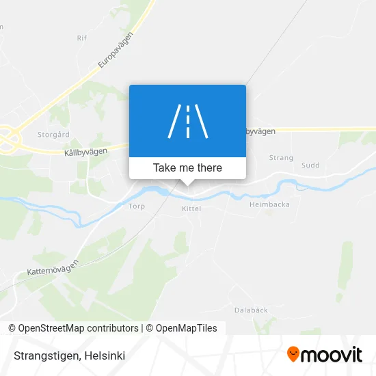 Strangstigen map