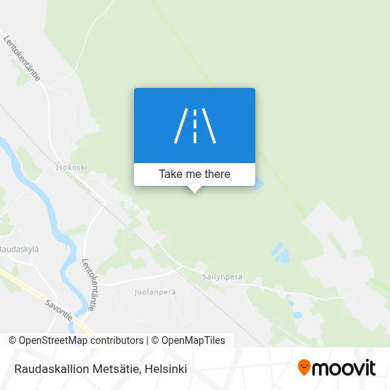 Raudaskallion Metsätie map