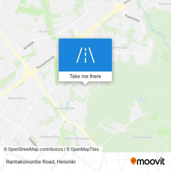 Rantakoivuntie Road map