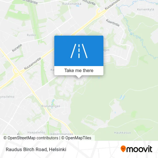 Raudus Birch Road map