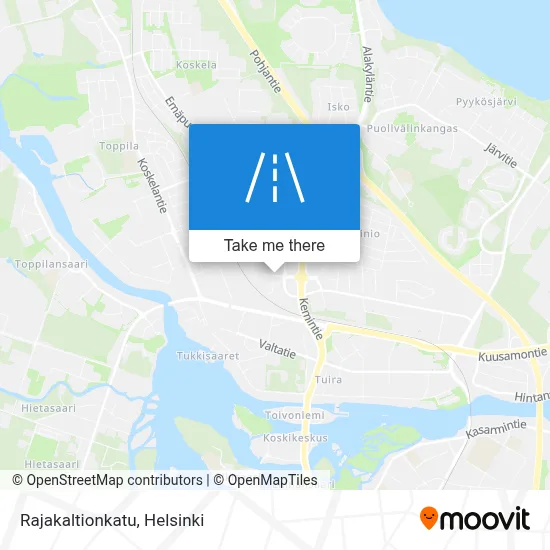Rajakaltionkatu map