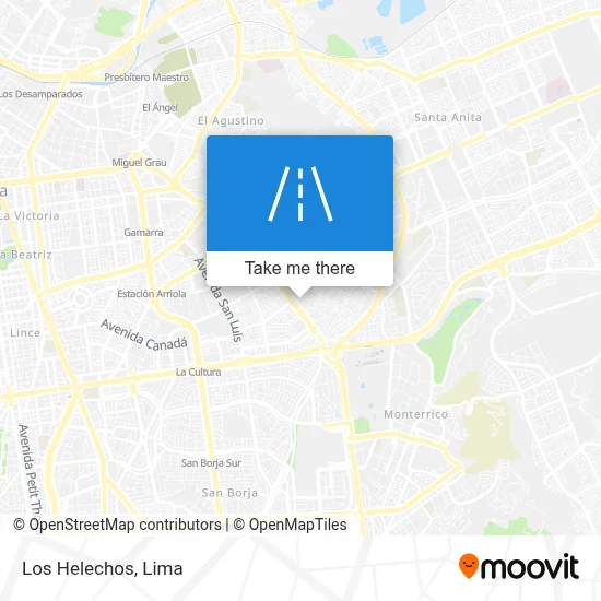 Los Helechos map