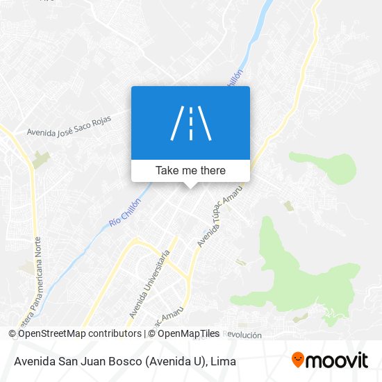 Avenida San Juan Bosco (Avenida U) map
