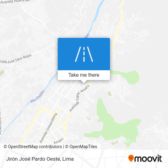 Jirón José Pardo Oeste map