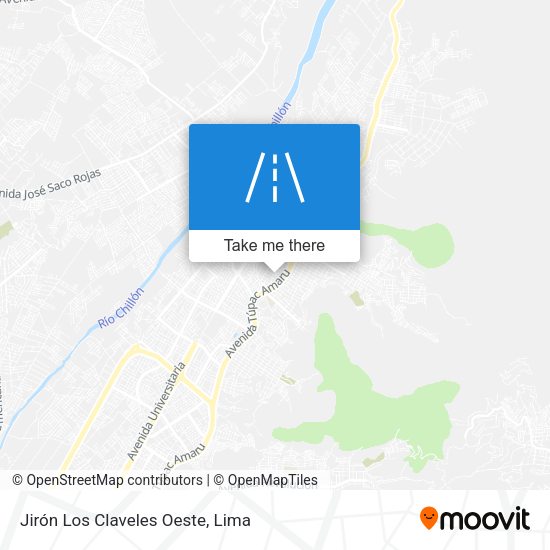 Mapa de Jirón Los Claveles Oeste