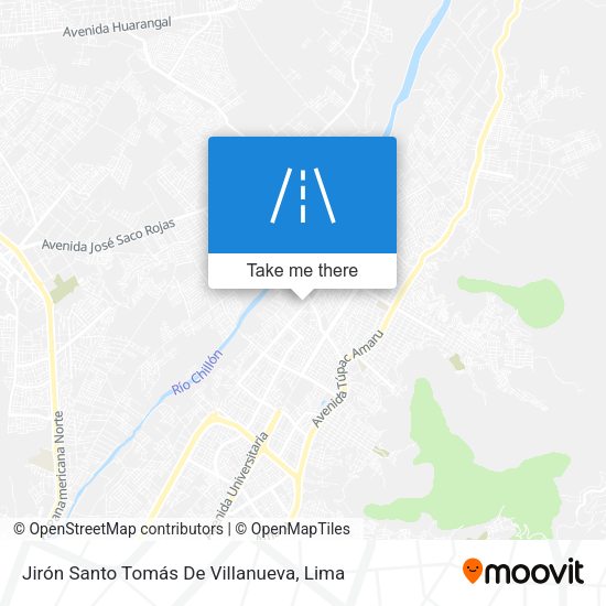 Mapa de Jirón Santo Tomás De Villanueva