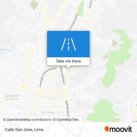 Calle San Jose map