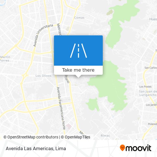 Avenida Las Americas map