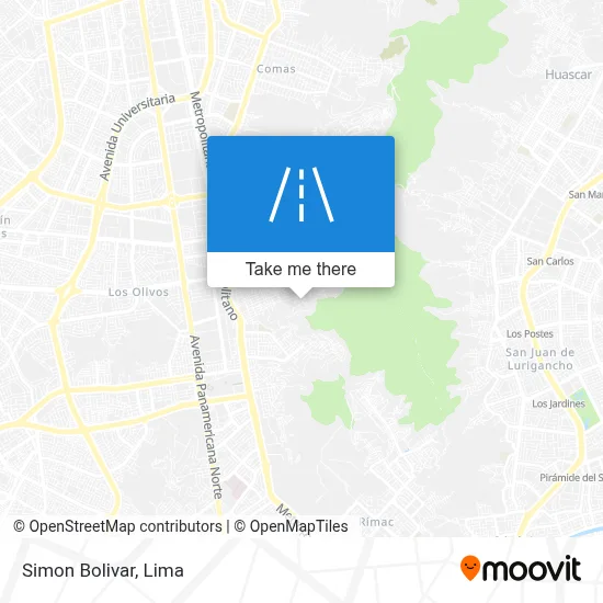Simon Bolivar map