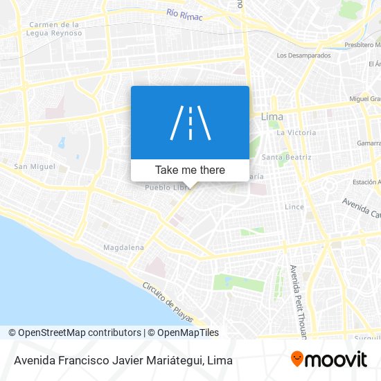 Avenida Francisco Javier Mariátegui map