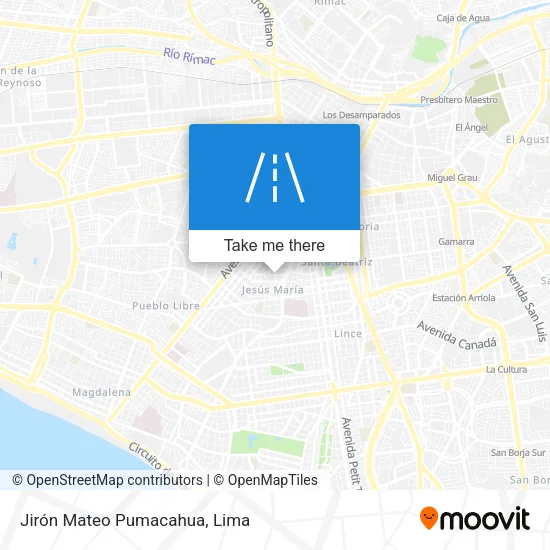 Jirón Mateo Pumacahua map