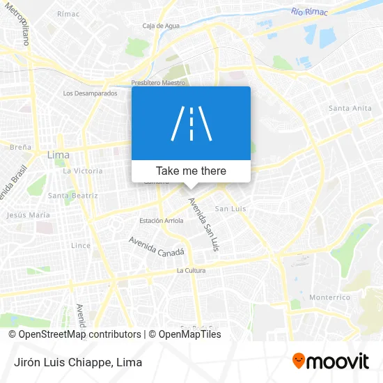 Jirón Luis Chiappe map
