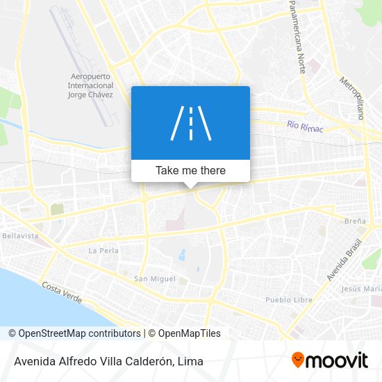 Mapa de Avenida Alfredo Villa Calderón