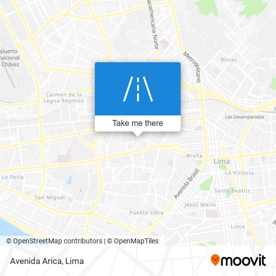Avenida Arica map