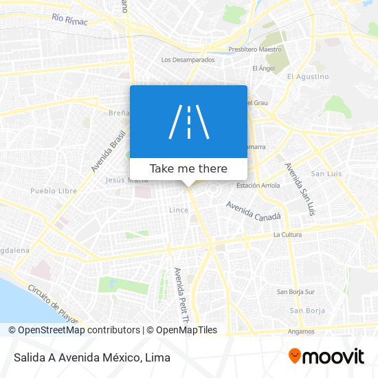 Salida A Avenida México map