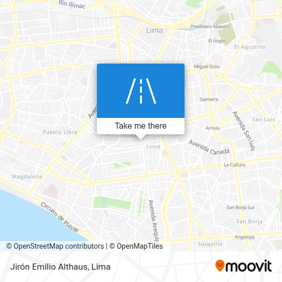 Jirón Emilio Althaus map