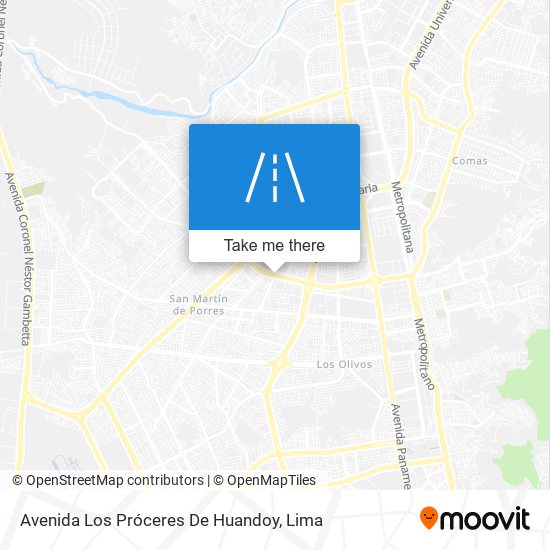 Avenida Los Próceres De Huandoy map