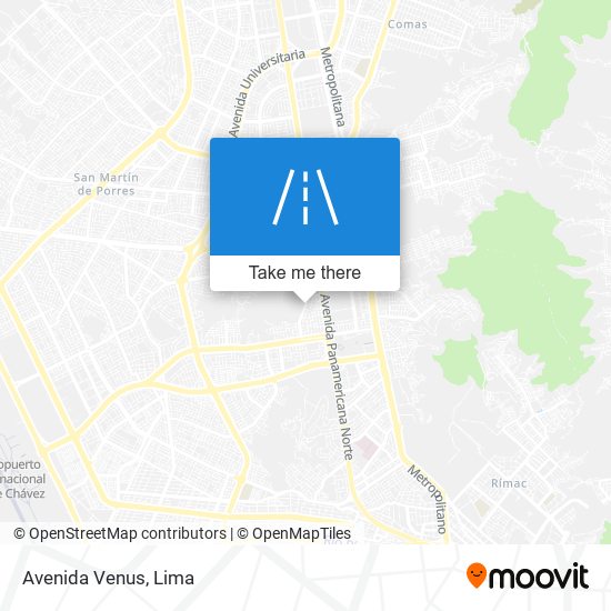 Avenida Venus map