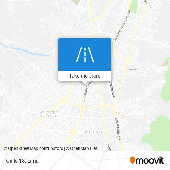 Calle 18 map