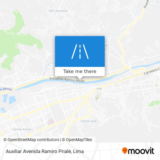 Mapa de Auxiliar Avenida Ramiro Prialé