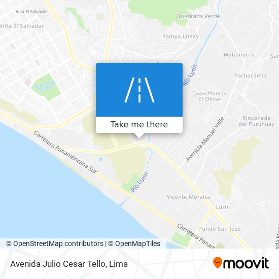 Avenida Julio Cesar Tello map