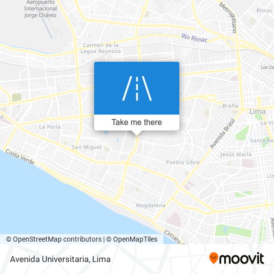 Mapa de Avenida Universitaria